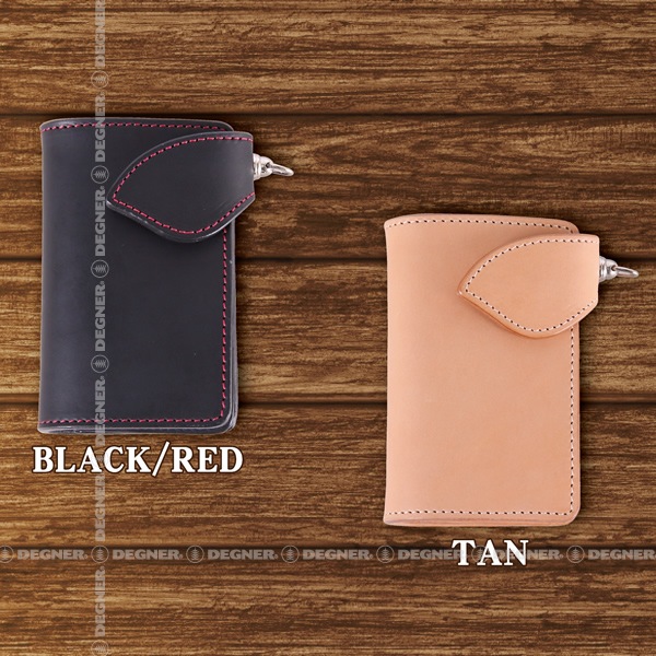 【特別セール品】 ブラック☆MiddleLeatherWalletミドルウォレット✮フラップ全 財布・ケース・小物入れ