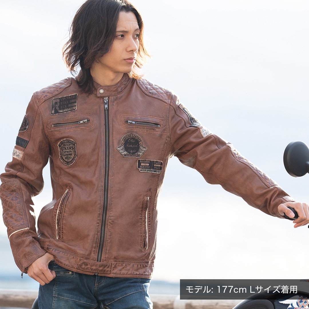 バイク ワックスシープレザージャケット[26SJ-4] ウェア,メンズ