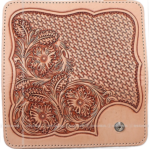 レザーカービングロングウォレット カービングロングウォレット | lily-design