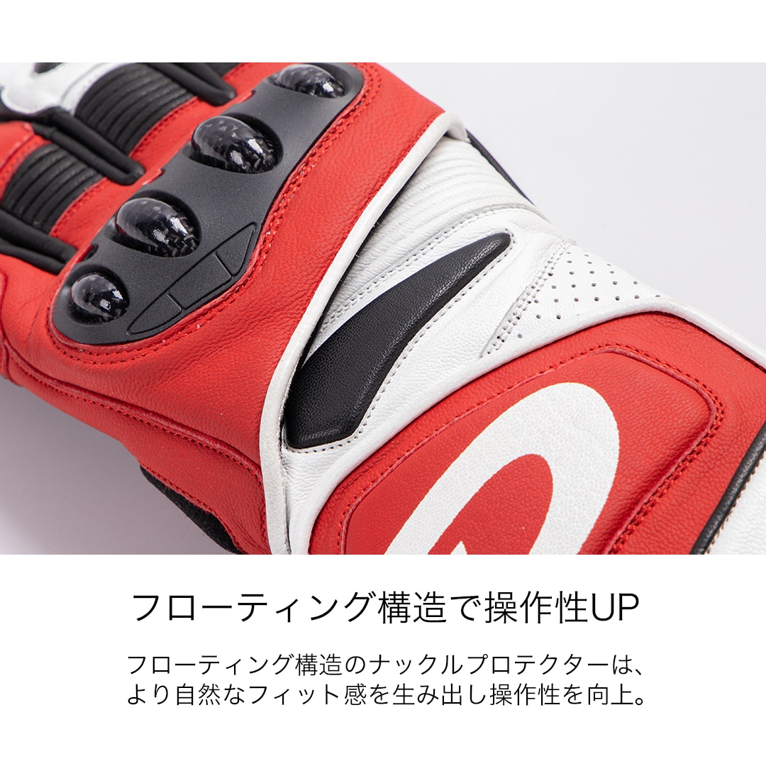 新品 DEGNER デグナー レーシンググローブ レッド RG-11 Lサイズ バイク レーシンググローブ[RG-11] すべてのアイテム デグナー