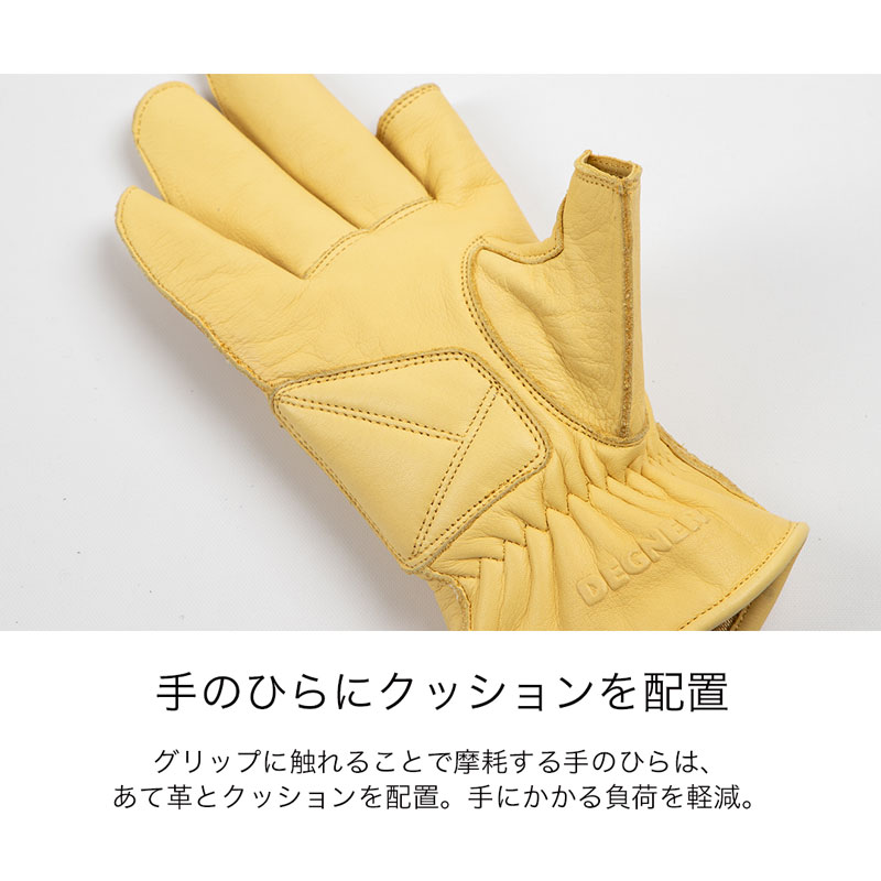 FRKM SCD 明るく 24AW フィンガーレスレザーグローブ 手袋 Y2K