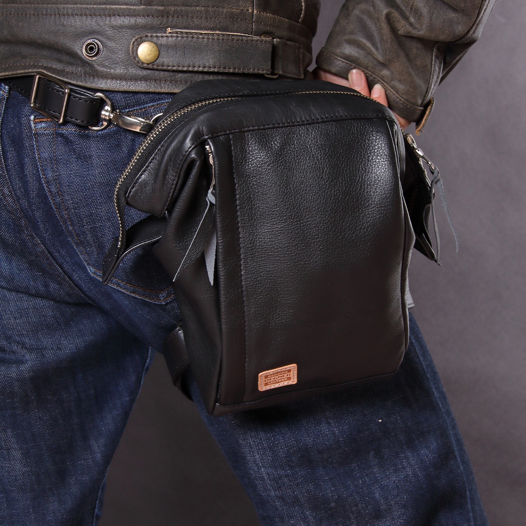 バイク レザーホルスターバッグ[W-101] カジュアルバッグ,ホルスター