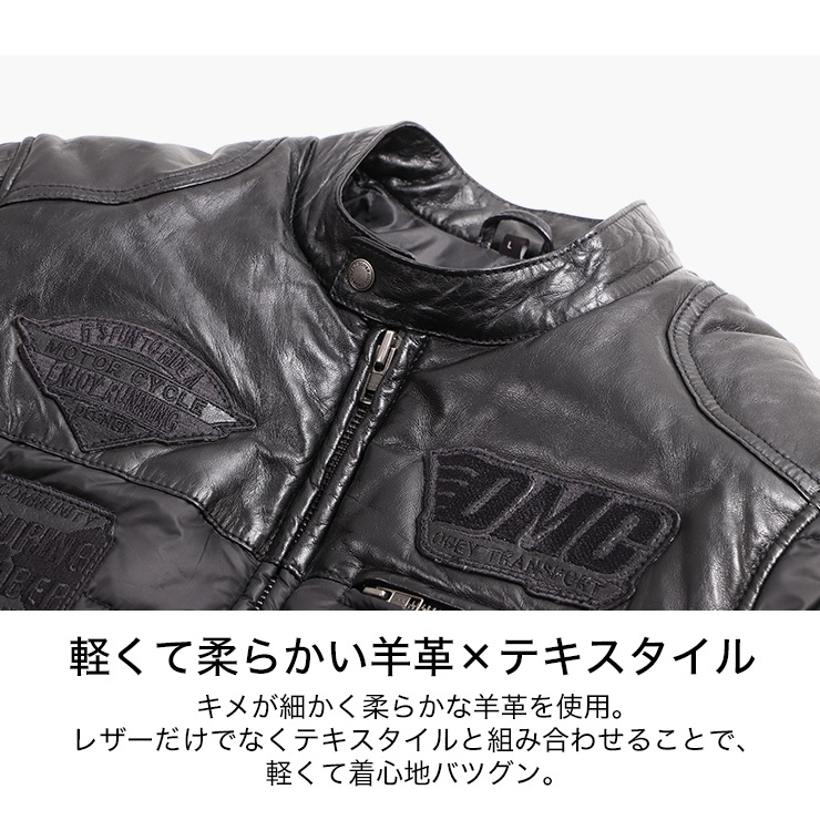 バイク レザーテキスタイルジャケット[21WJ-5] ウェア,メンズ