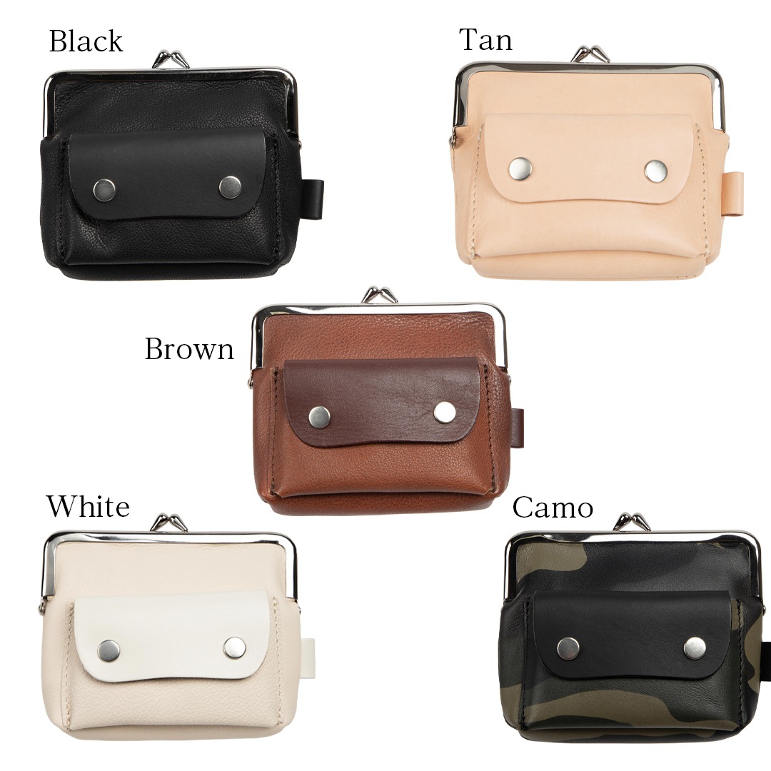 バイク がま口レザーウォレット[W-123] レザーウォレット,コインケース