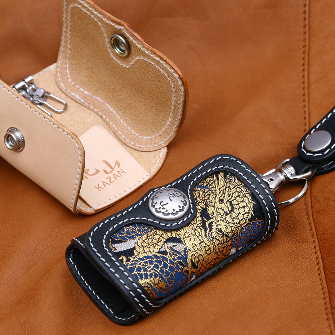 バイク 【新柄登場!!】花山レザーキーケース[K-6K] 花山,キー