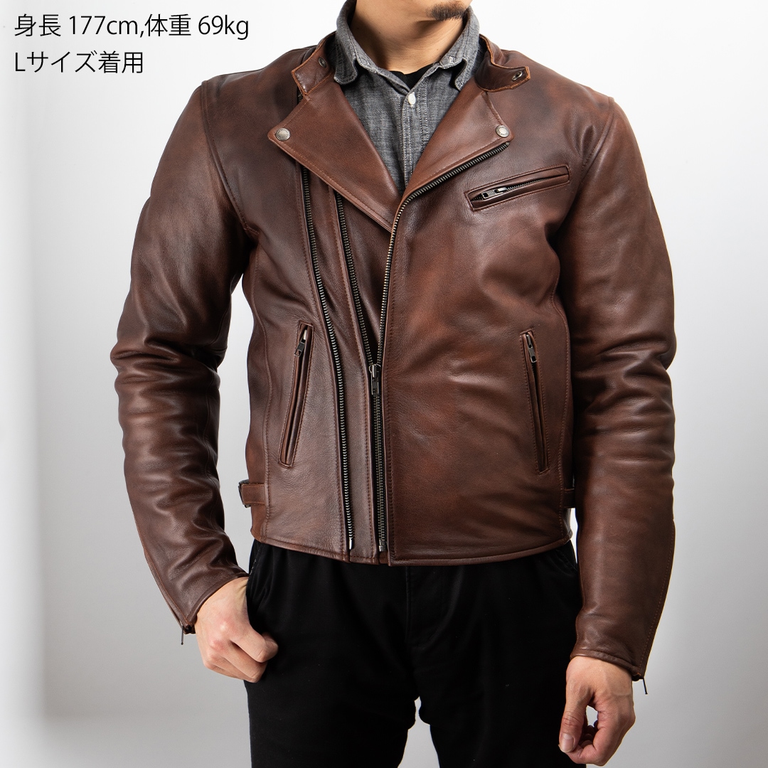 バイク カウレザーダブルジャケット[19WJ-14] ウェア,メンズ