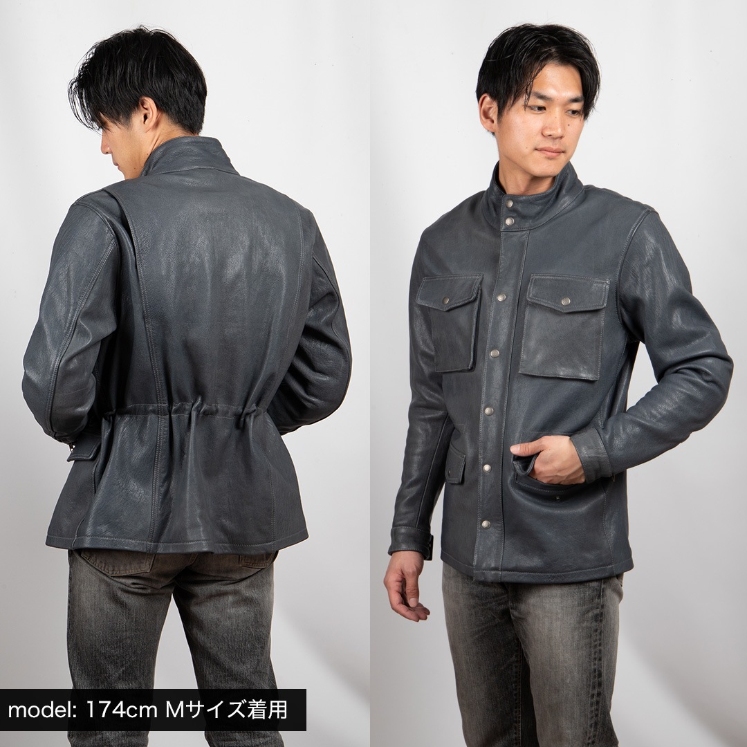 バイク ミドル丈レザージャケット[25WJ-2] ウェア,メンズ,ジャケット