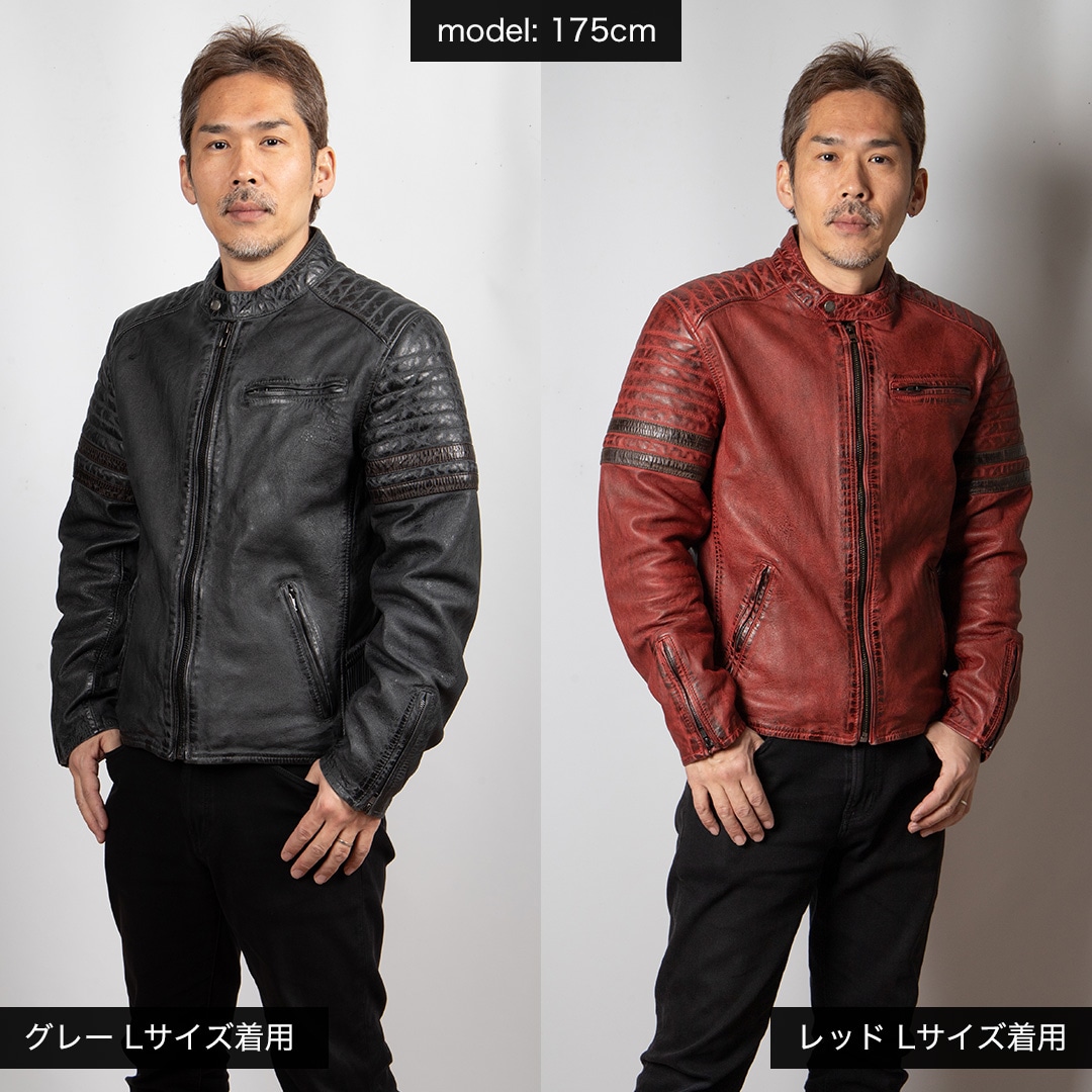 バイク レザージャケット[25WJ-7] ウェア,メンズ,ジャケット,素材別