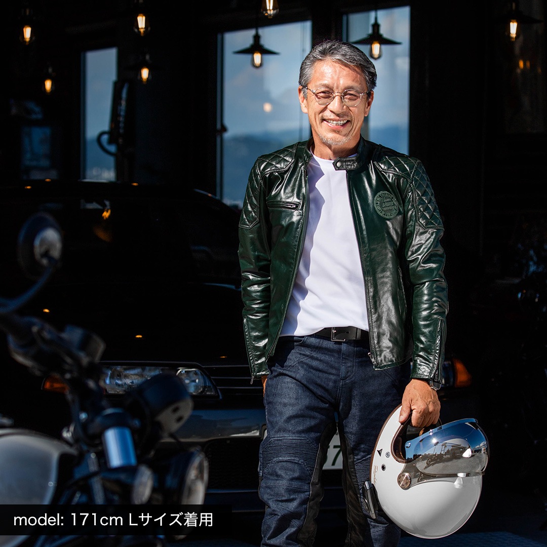 革ジャン　メンズ　3L シングルライダースジャケット メンズ 革ジャン 水牛革 ダメージ