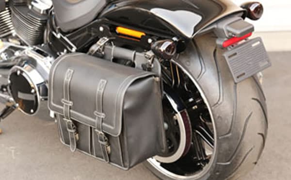 バイク [欠品時納期1週間]キジマ サドルバッグガード ブラック 左側