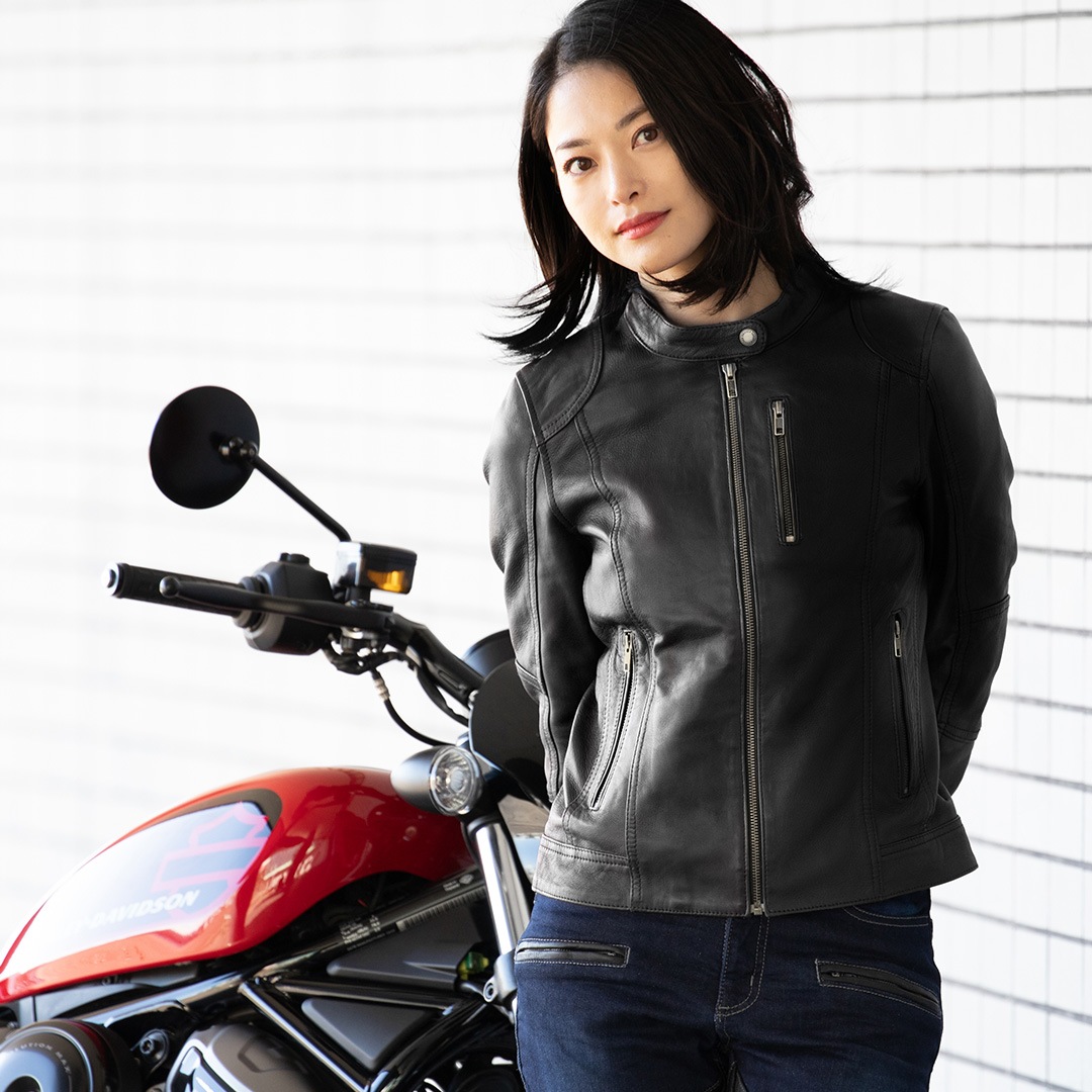 デグナー　レディースレザージャケット(羊革) DEGNER デグナー 金襴 レディース レザージャケット 羊革 桧垣桜 流水