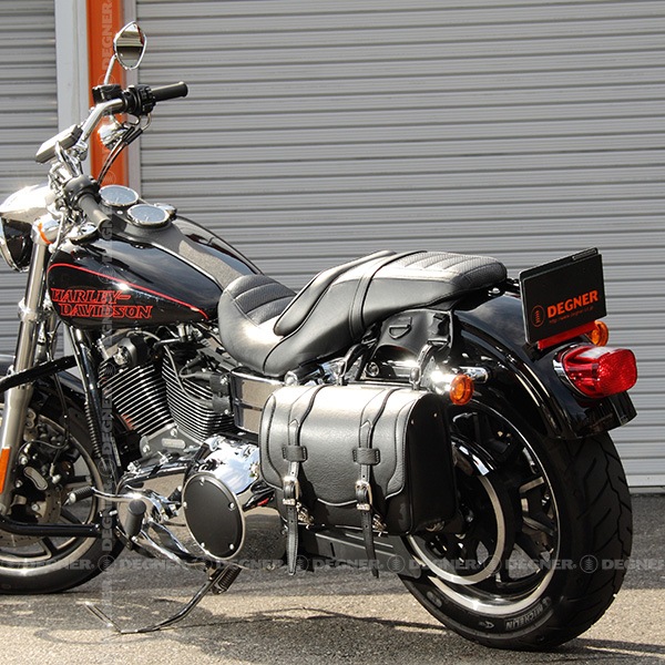 バイク シンセティックレザーサドルバッグ[DSB-1-BK] バイク取付バッグ
