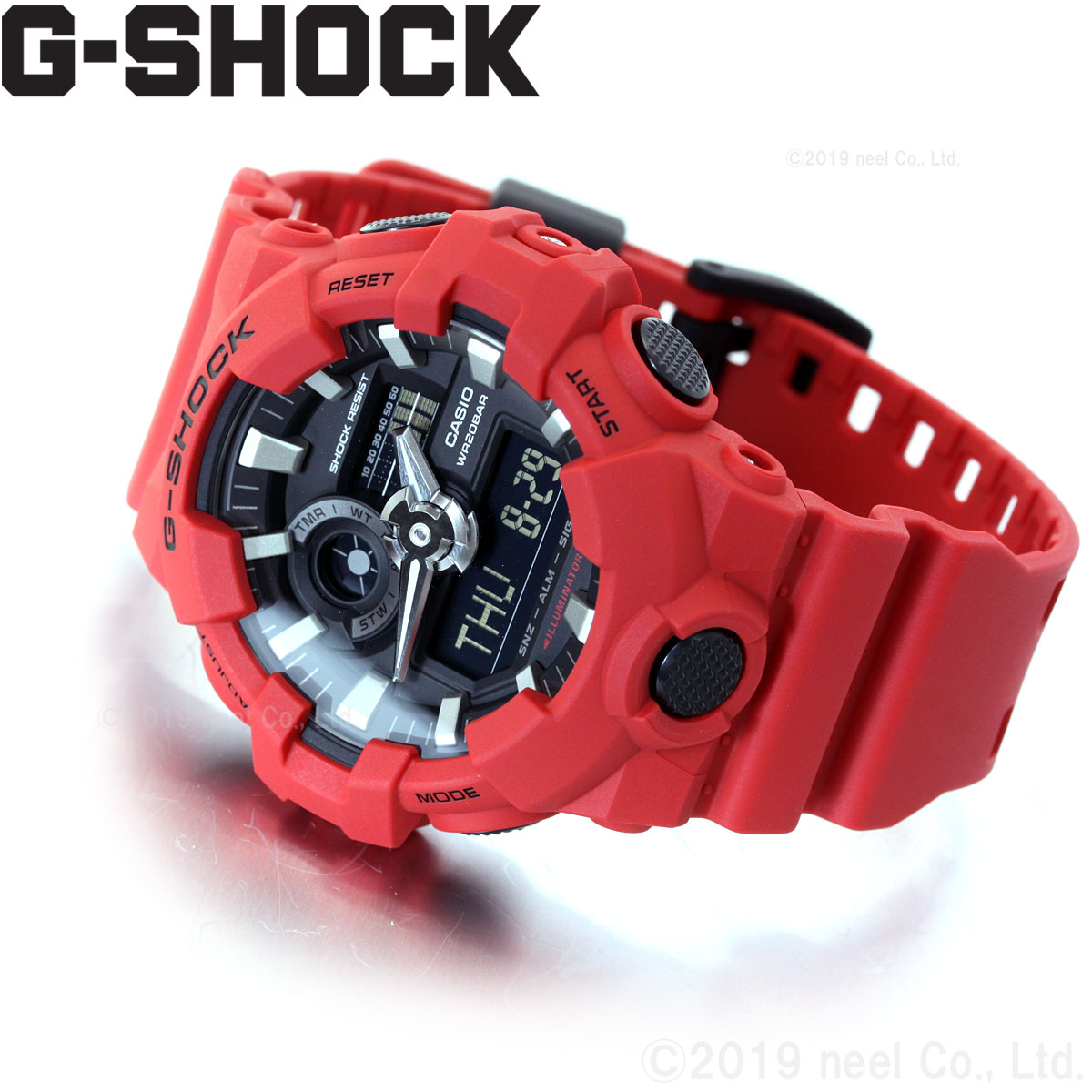 カシオ Gショック Casio G Shock 腕時計 メンズ 赤 レッド アナデジ Ga 700 4ajf カシオ Casio G Shock 腕時計のneel ニール セレクトショップ