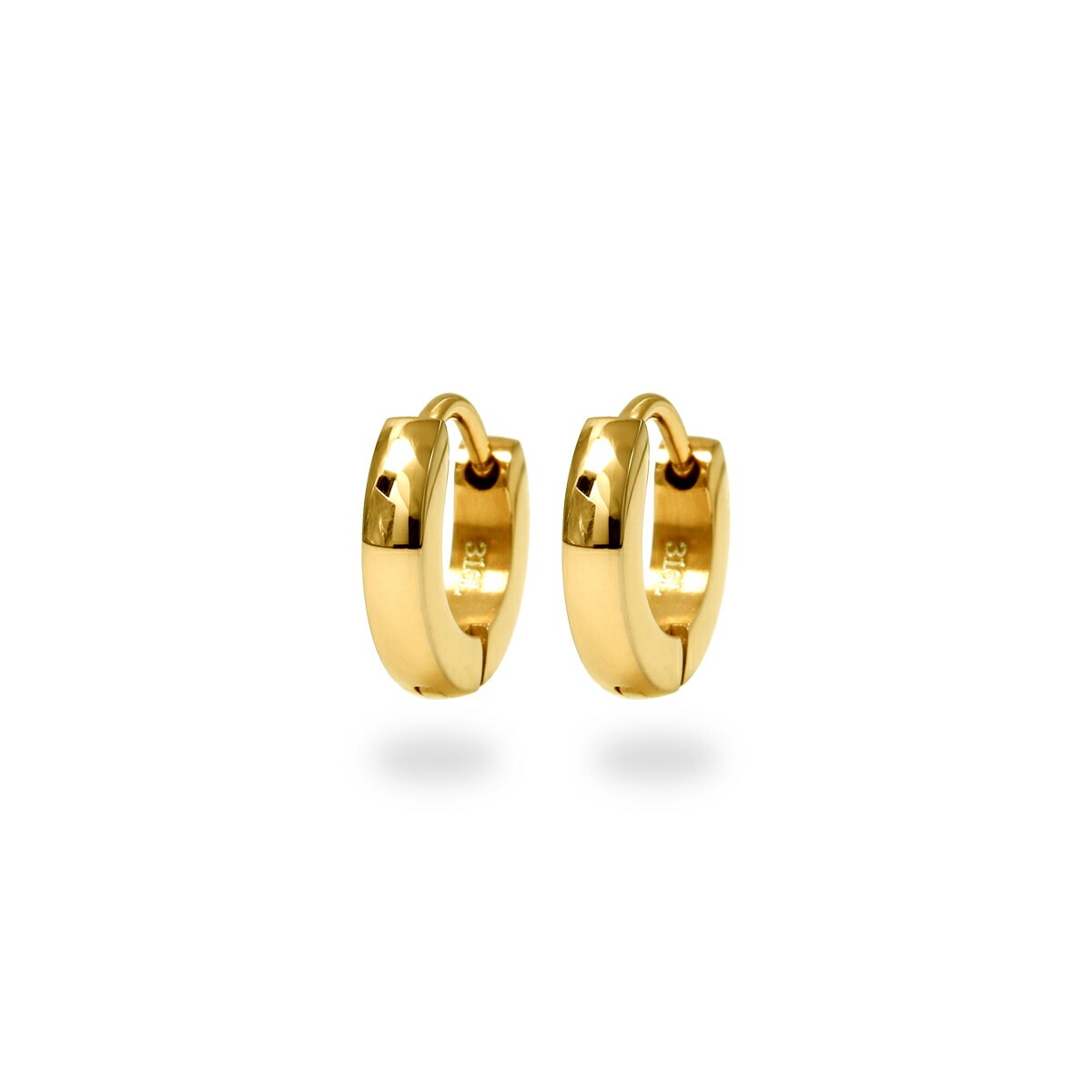 【片耳販売】甲丸フープ 中折れ式ピアス 2mm×10mm