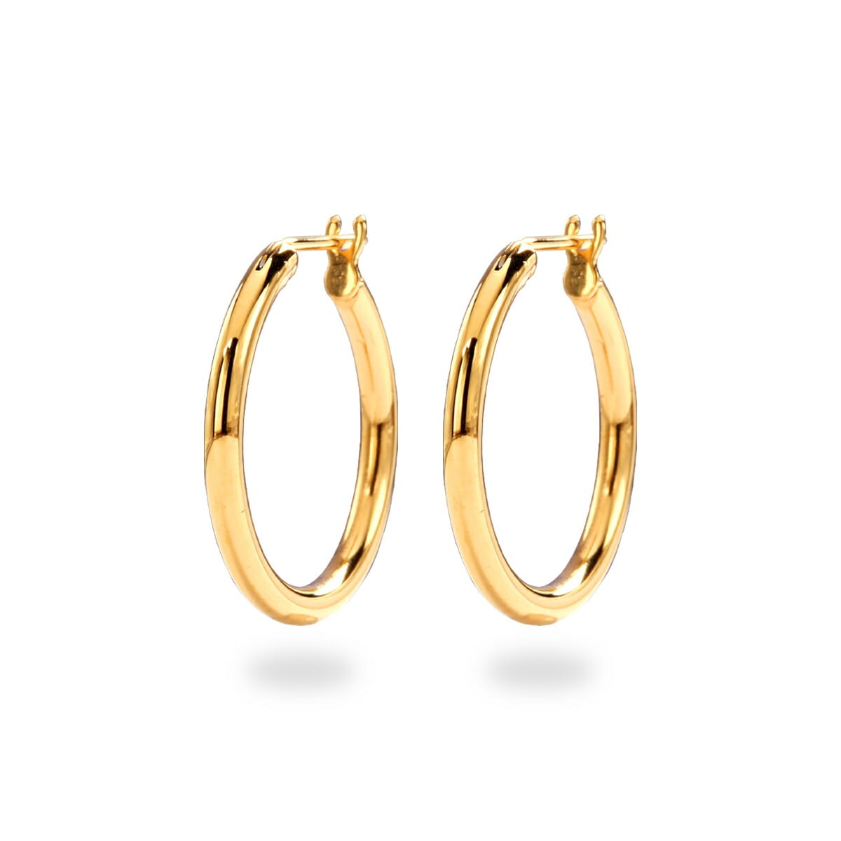 【片耳販売】パイプクロッシングフープピアス 2mm×20mm