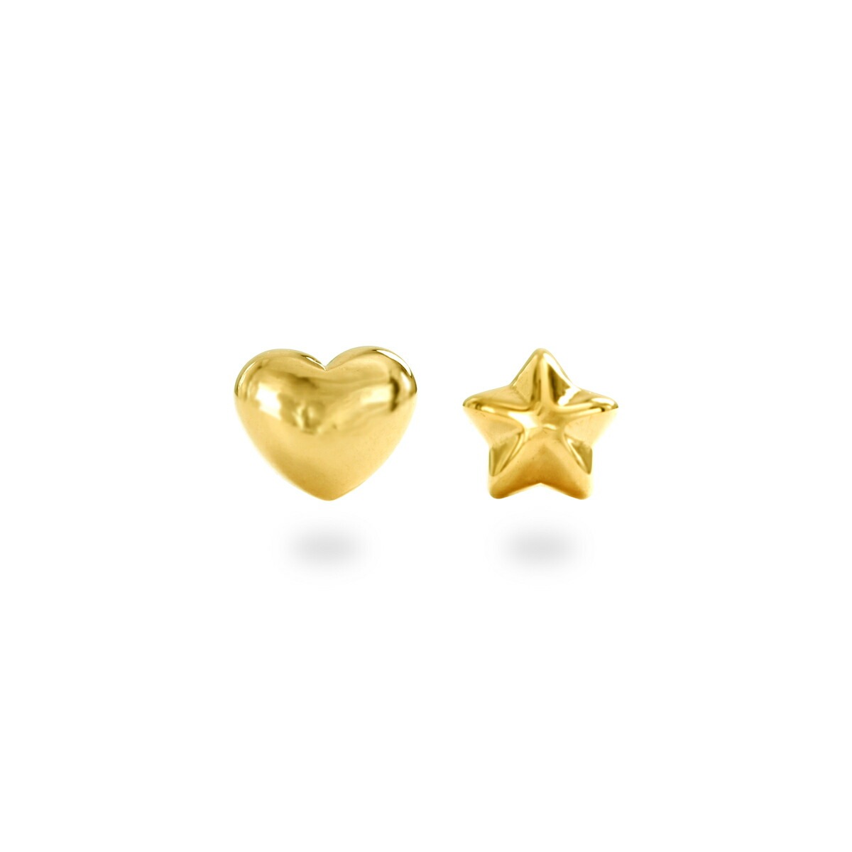 【片耳販売】ハート/スター モチーフ スタッドピアス