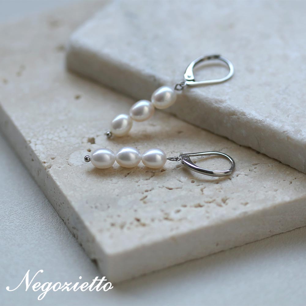 ピアス   GMフック 5X8MM 3連 淡水P