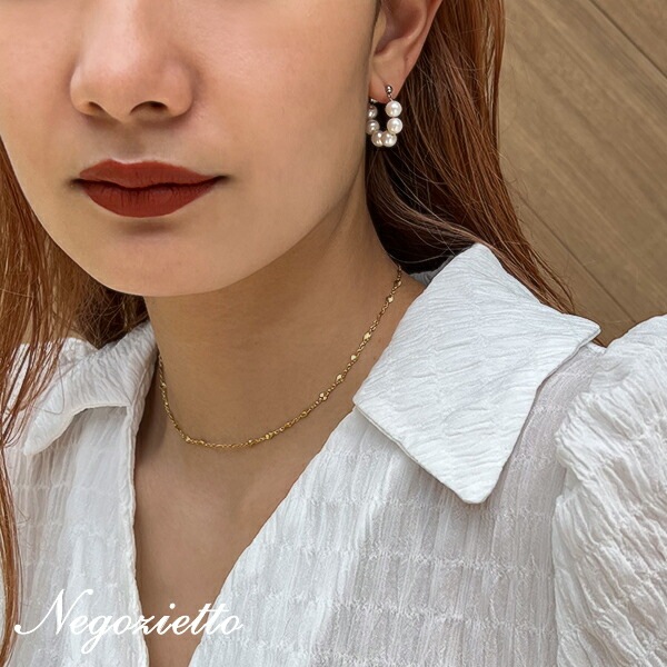 ピアス   3MM半丸 キャッチフープ 5MM 淡水P