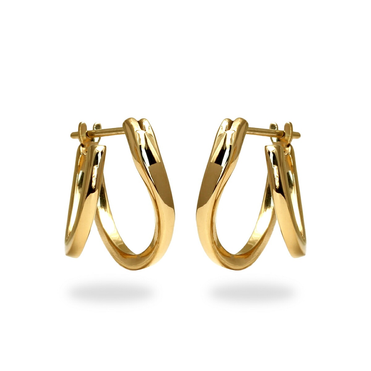 ツイン フープクロッシングピアス
