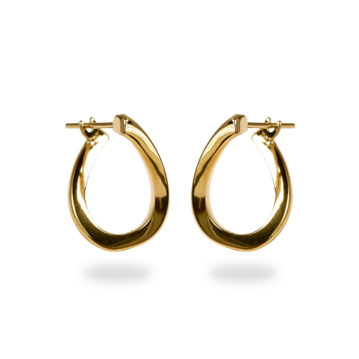 オーバル フープクロッシングピアス