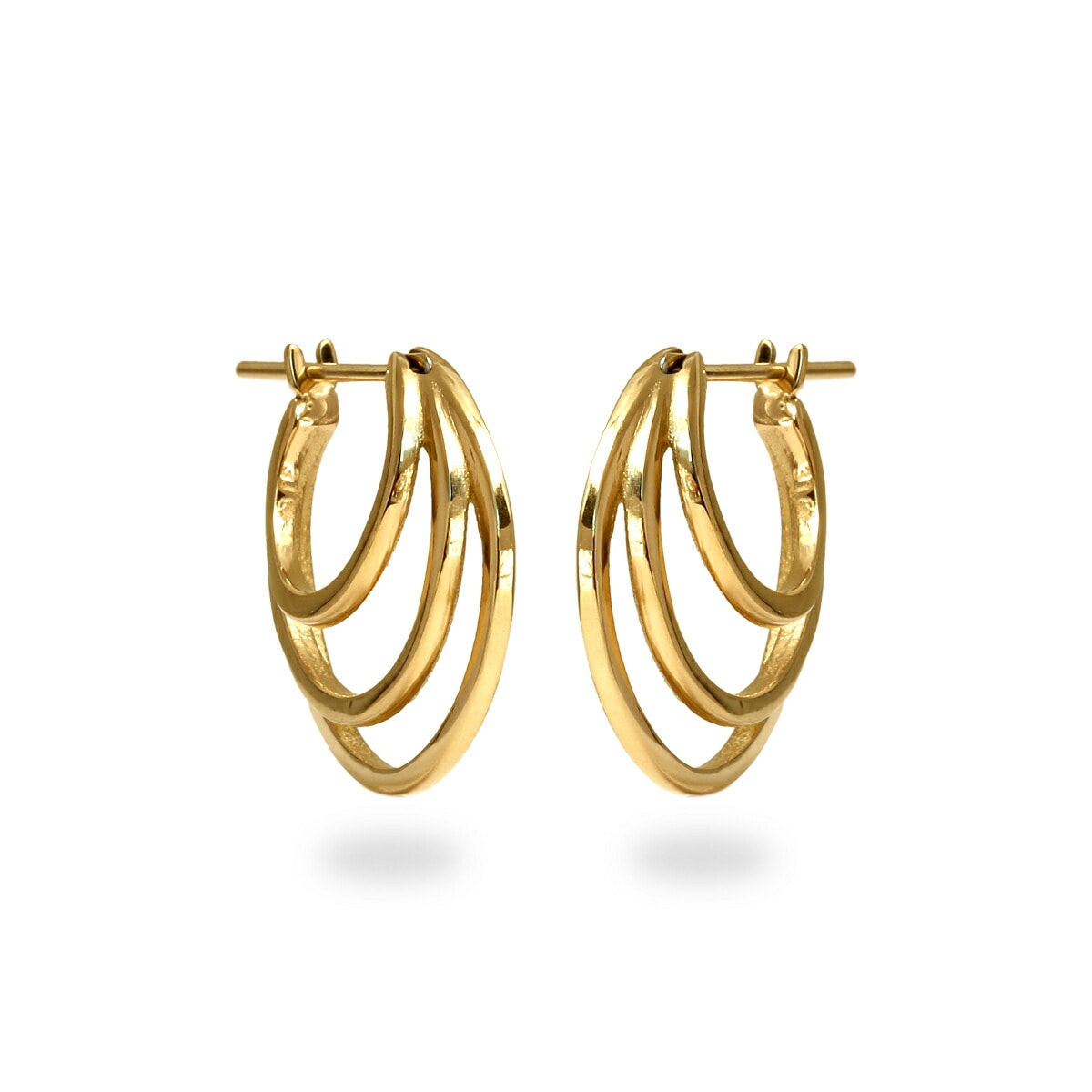 トリプルライン フープクロッシングピアス