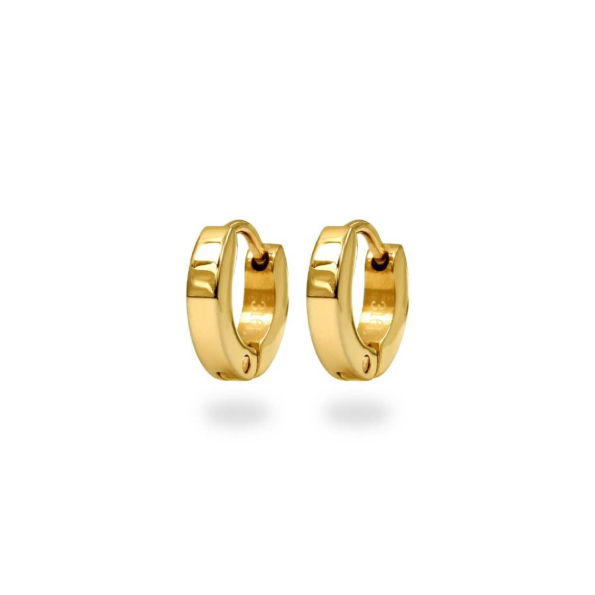 【片耳販売】平打ちフープ 中折れ式ピアス 2mm×10mm