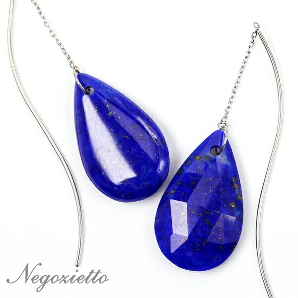 ピアス   ウエーブ 14X23MM P/S ラピス