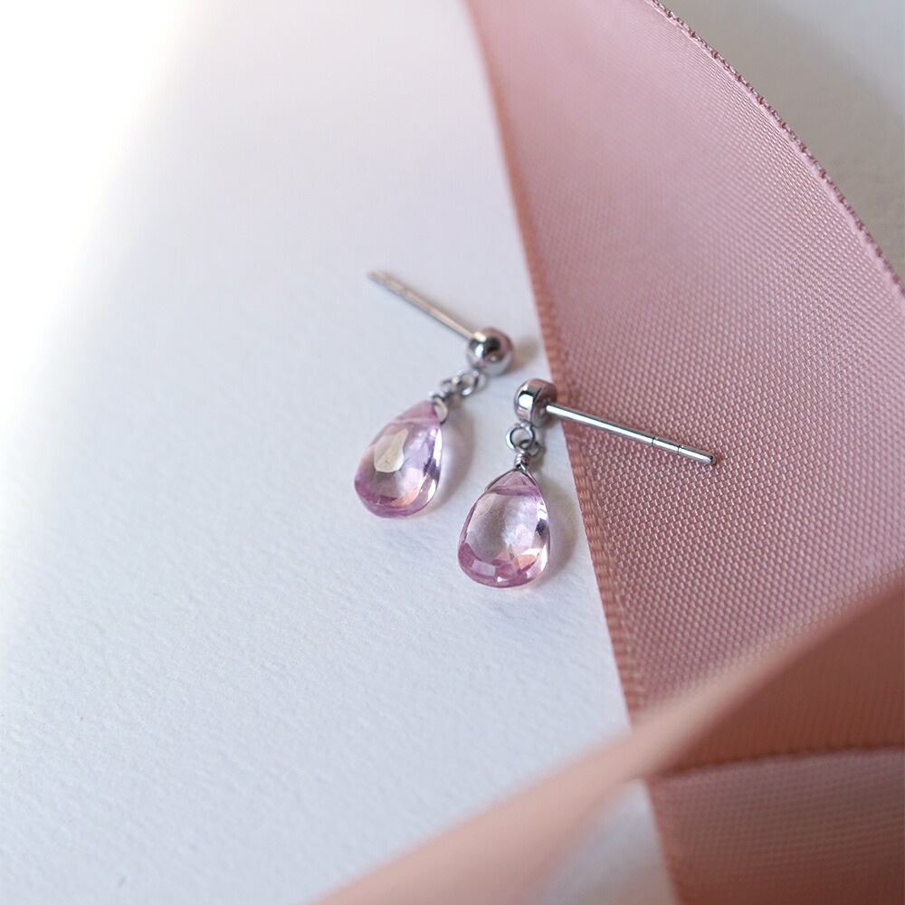 ピアス   3MM半丸 6X8MM P/S ブリオ Pトパーズ