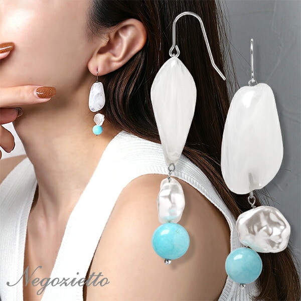 ピアス   WRフック(小) 変形 アクリル/8MM AMZナイト