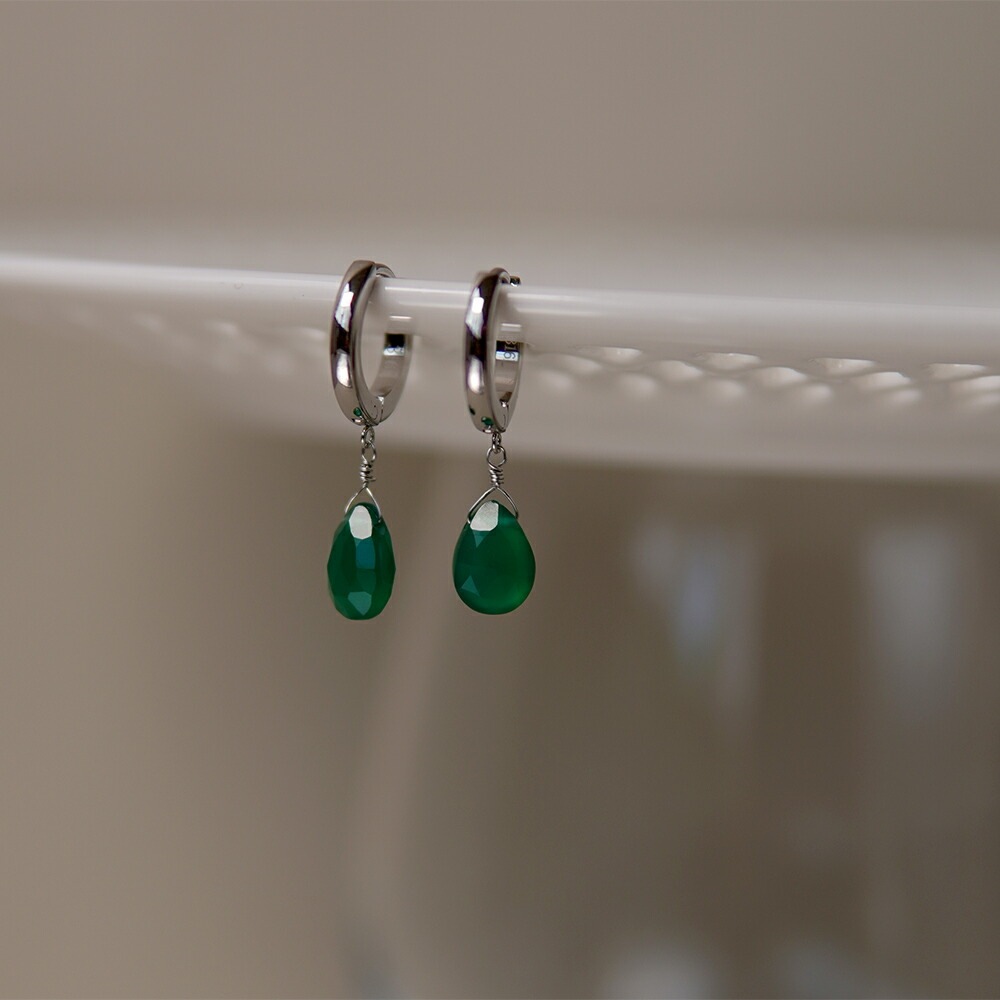 ピアス   2X13 中折 6X8MM P/S ブリオ Gオニキス