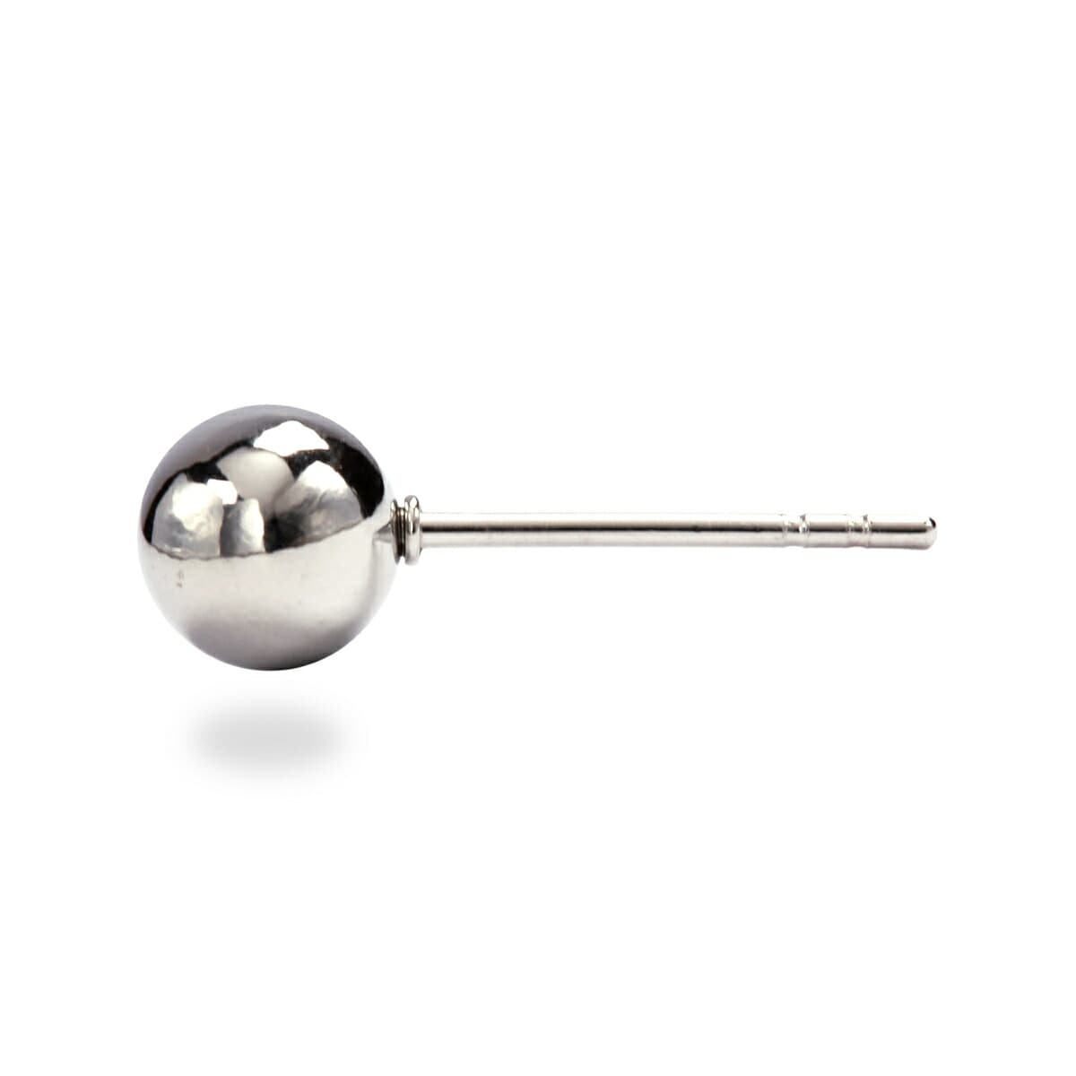 丸玉 スタッドピアス 6mm 【ホワイトゴールド色】