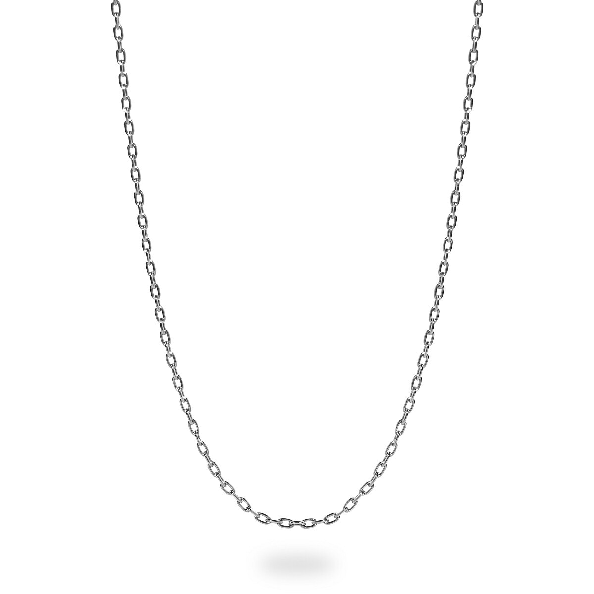 長さ調整可能 | あずきチェーン53cm【ホワイトゴールド色