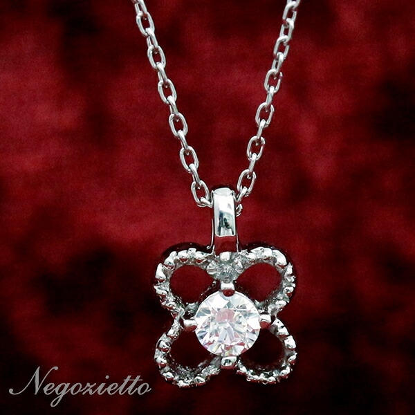 ネックレス   40CM WG色 CZ