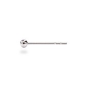 【片耳販売】丸玉 スタッドピアス 2.5mm 【ホワイトゴールド色】