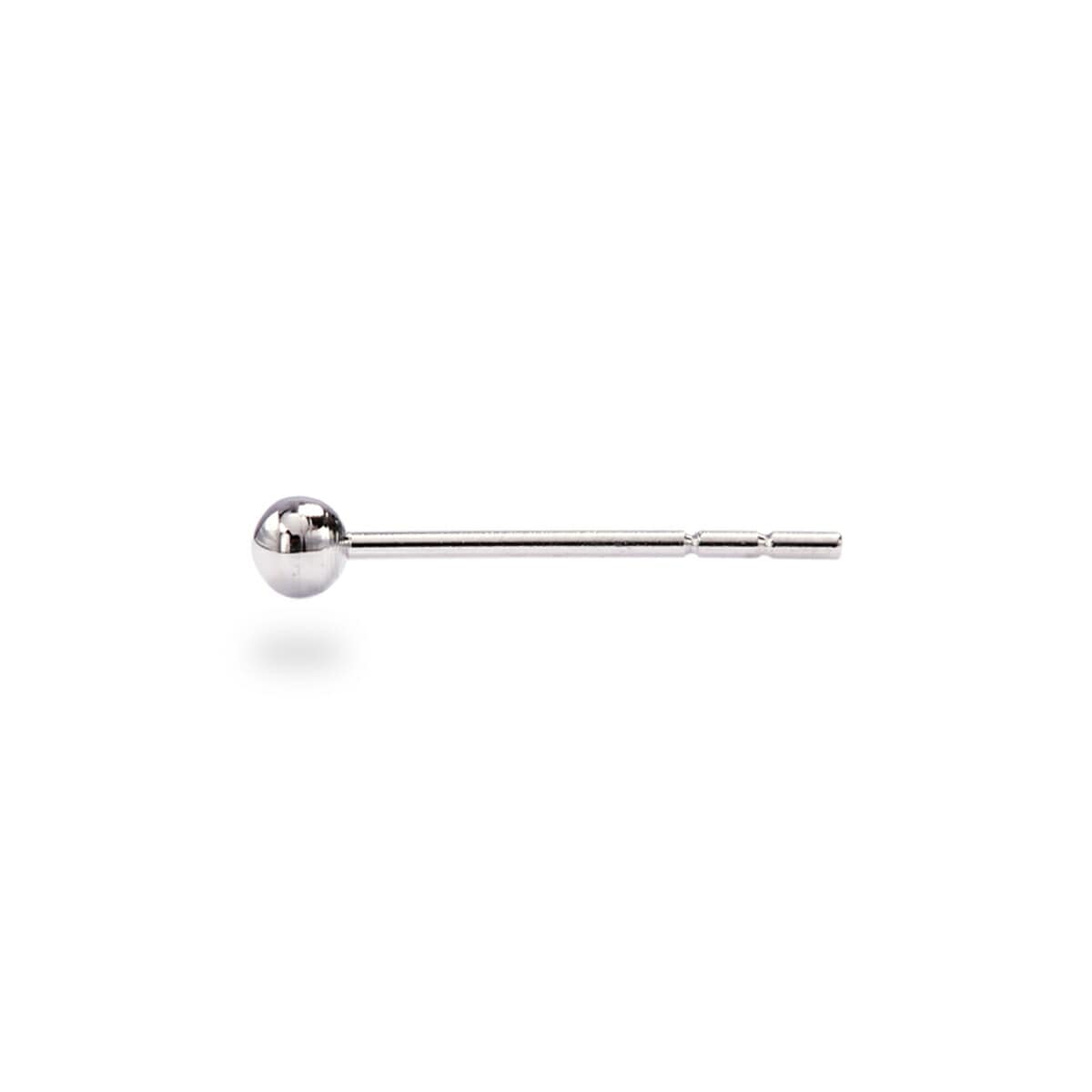 【片耳販売】丸玉 スタッドピアス 2.5mm 【ホワイトゴールド色】