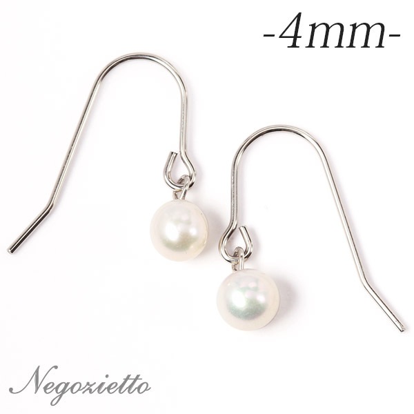 ピアス   WRフック(小) 4MM 淡水P