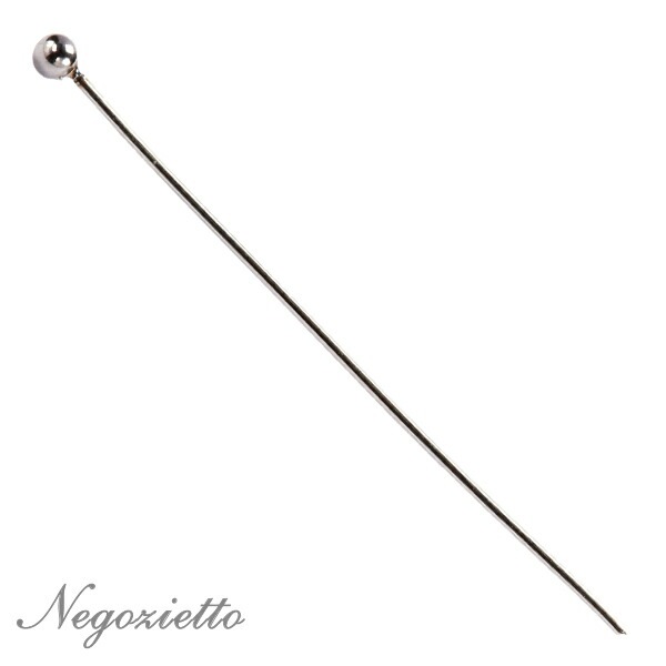 パーツ 金属アレルギー対応 ステンレス316L 玉付ピン 約1.5mm(玉径) 約0.4mm(線径) 約27mm(全長) WG色の1色