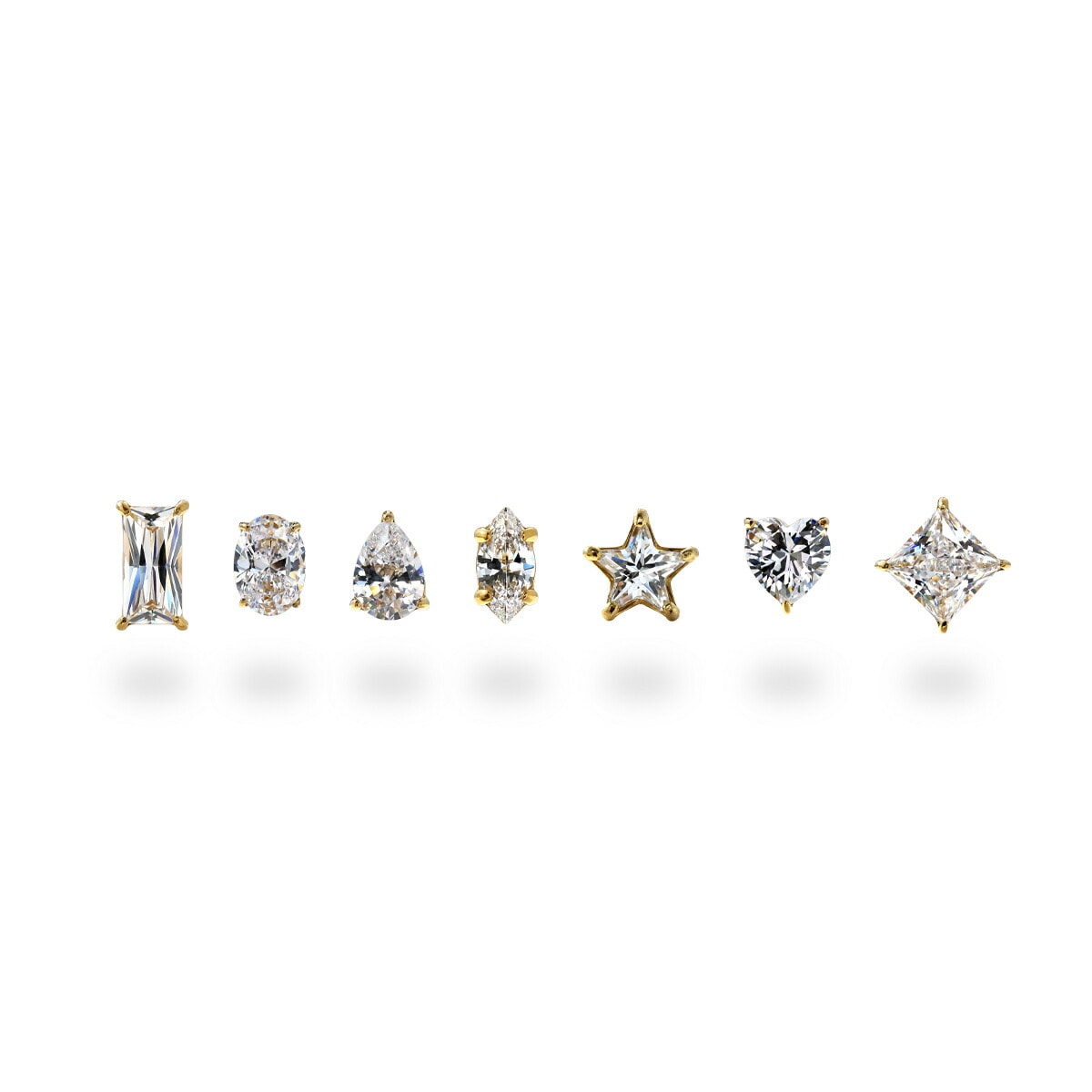 【片耳販売】ブリランテモチーフスタッドピアス
