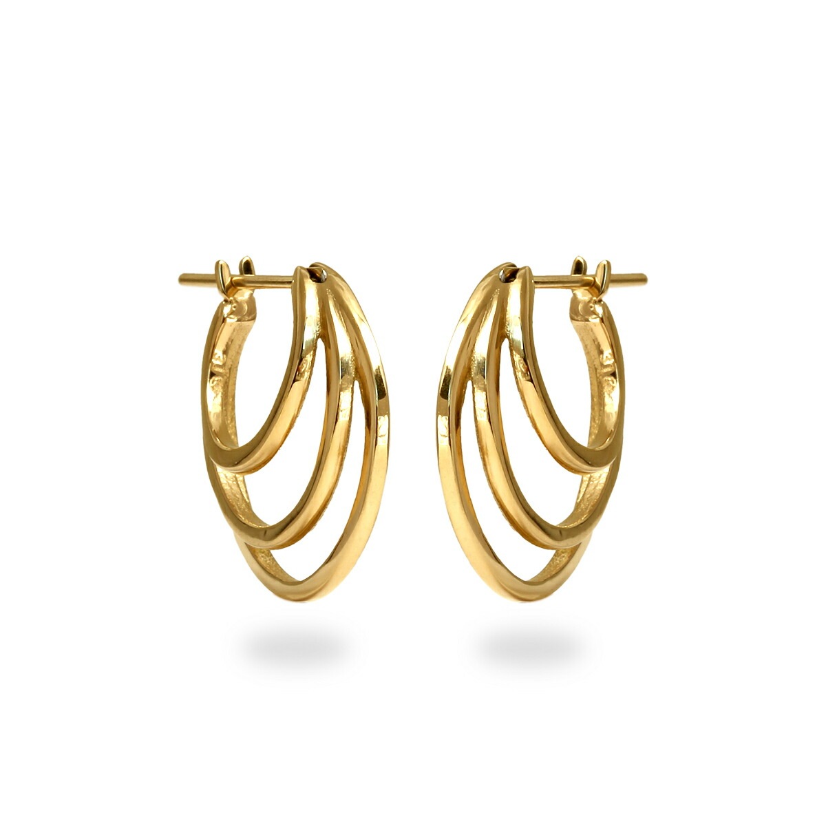 トリプルライン フープクロッシングピアス