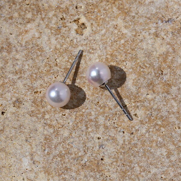 【片耳販売】あこや真珠 スタッドピアス ［7mm］