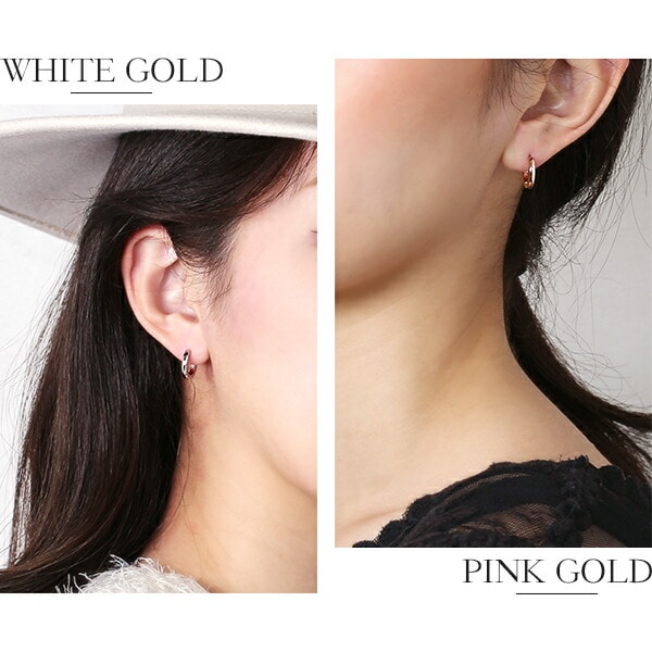 甲丸フープ 中折れ式ピアス 2mm×13mm