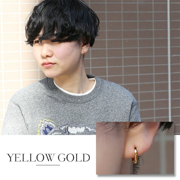 甲丸フープ 中折れ式ピアス 2mm×13mm