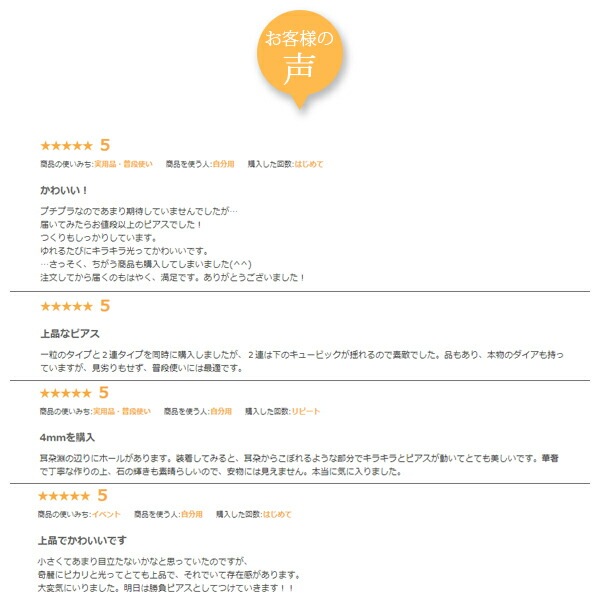 キュービック 2連ピアス