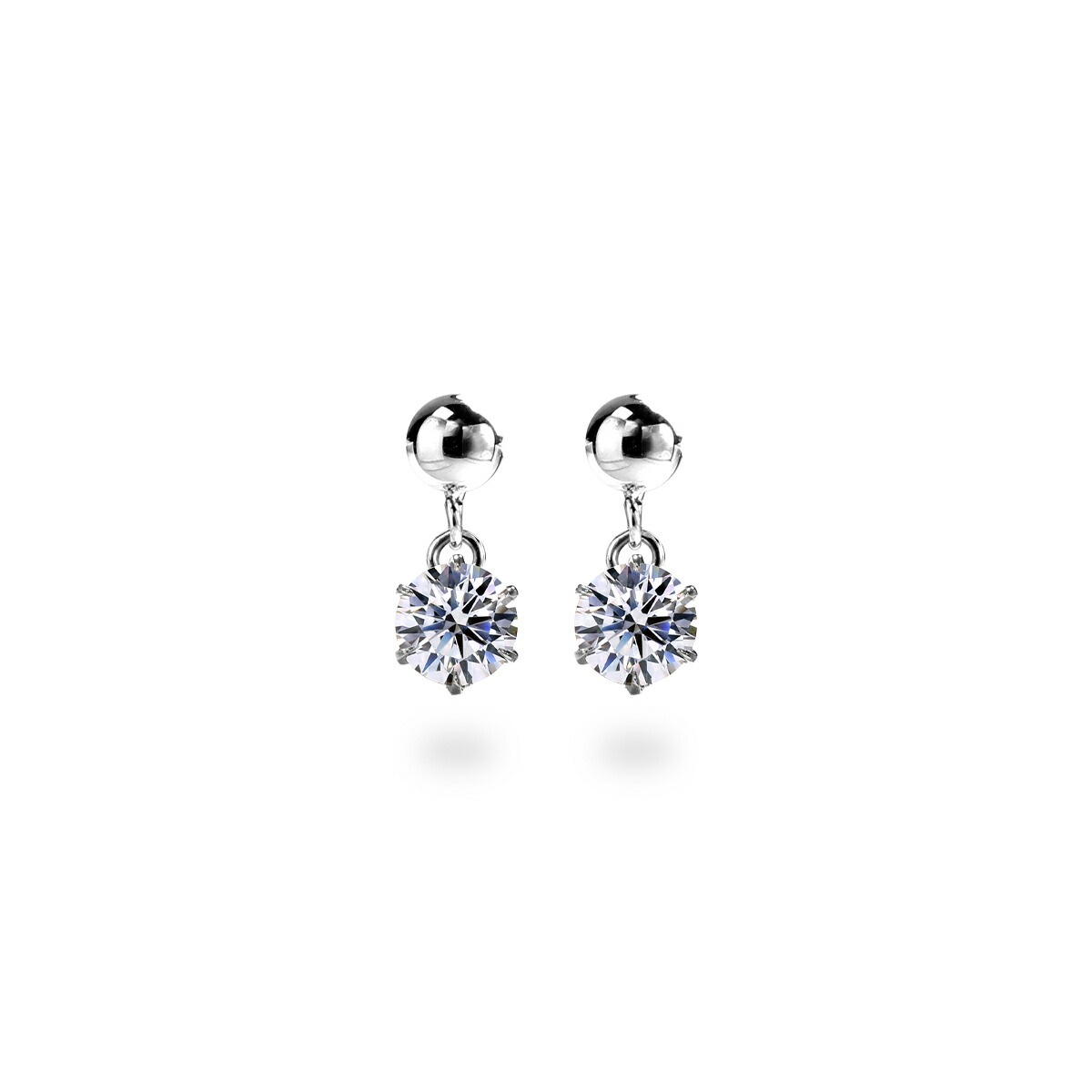【片耳販売】キュービック 半丸 スタッドピアス ［3mm～6mm］