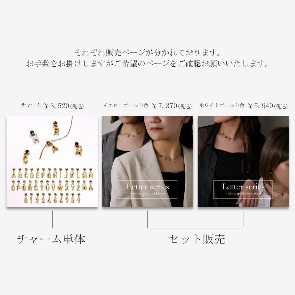 イニシャル＆ナンバーペンダントトップ用 パーツ