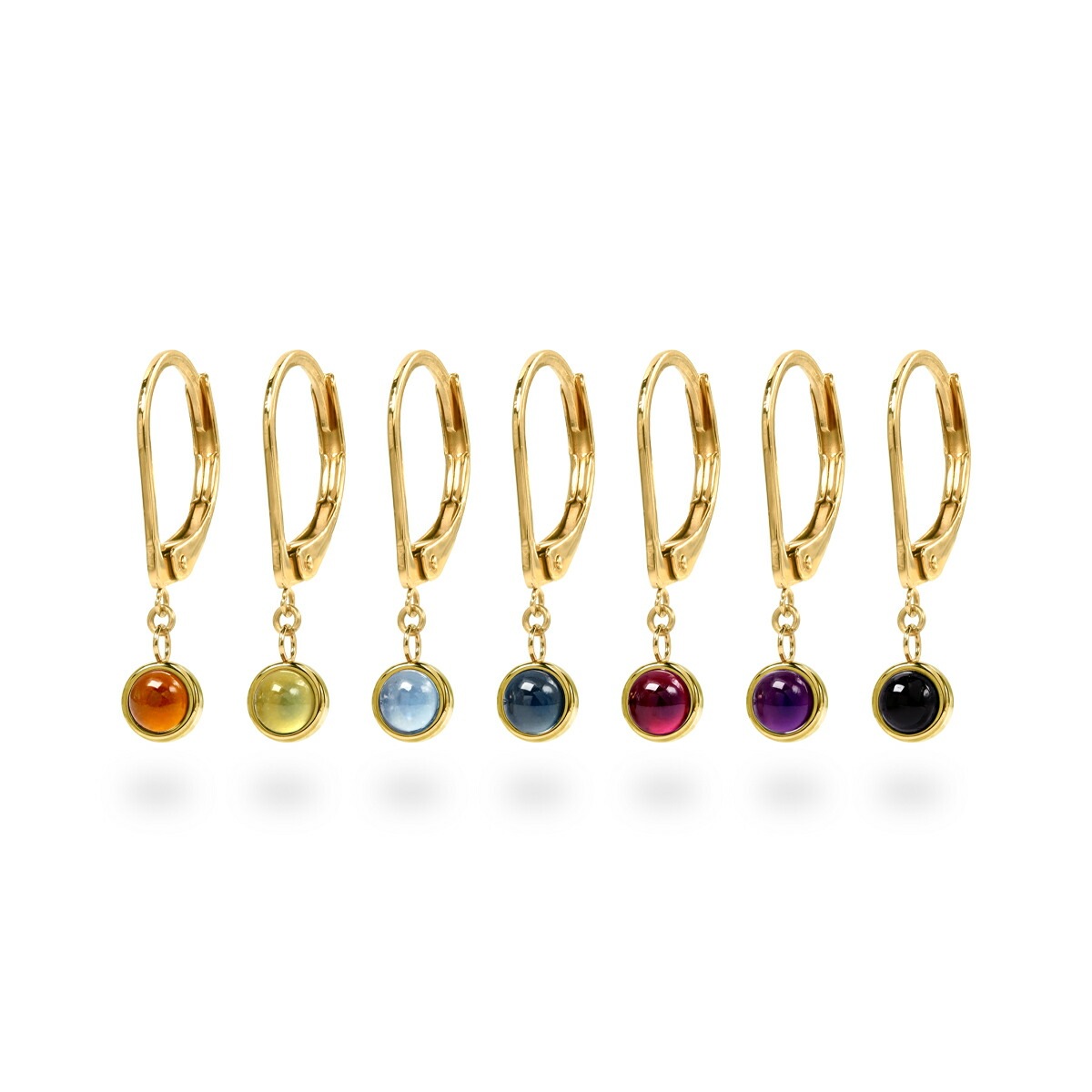 天然石 カボションカット  ジャーマンフックピアス ［3mm］