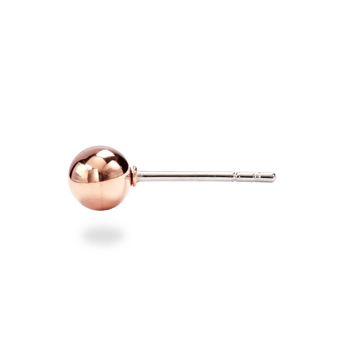 【片耳販売】丸玉 スタッドピアス 5mm 【ピンクゴールド色】