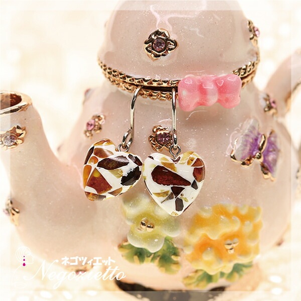 ピアス 金属アレルギー対応 セカンドピアス ファーストピアス レディース 誕生日 プレゼント ステンレス316 フック ワイヤーフック ピアス 天然石 フュージョンアンバー【片耳用】