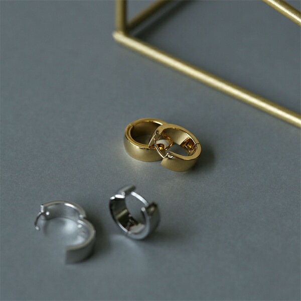 甲丸フープ 中折れ式ピアス 5mm×15mm | ピアス | Negozietto
