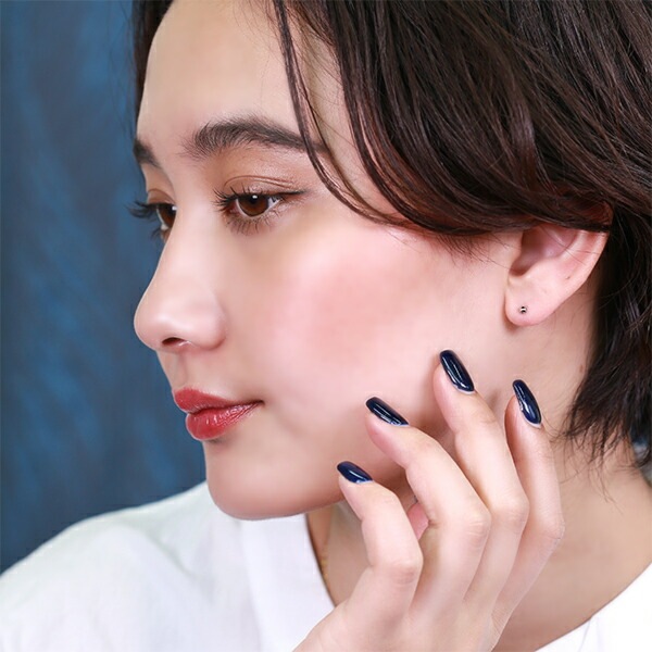 【片耳販売】丸玉 スタッドピアス 2.5mm 【ホワイトゴールド色】